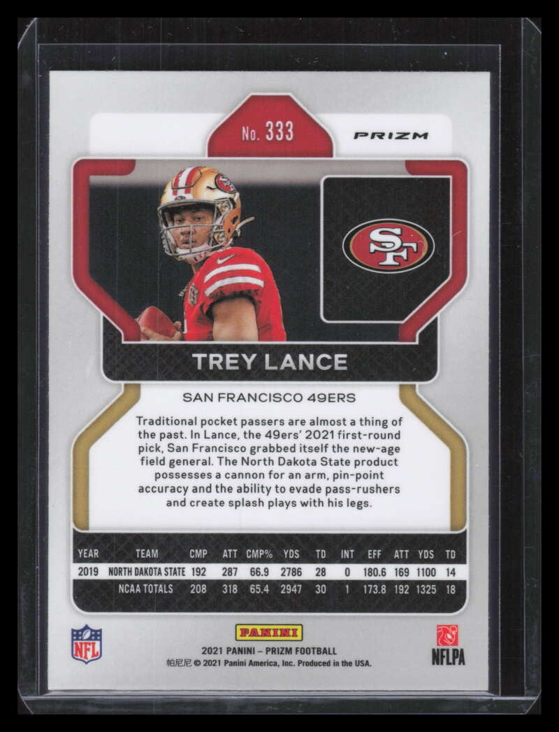 DELETE 131509 2021 Panini Prizm Prizms Green Refractor 333 Trey Lance Rookie