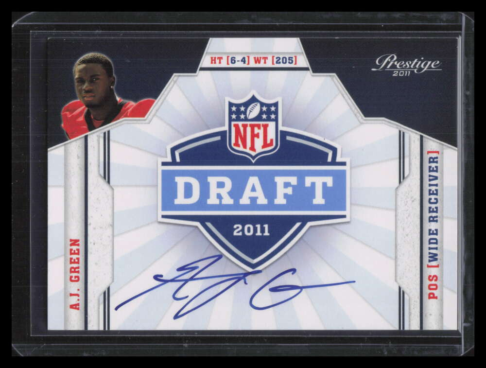 2011 Prestige NFL Draft Autographs 1 A. J. Green Rookie Auto