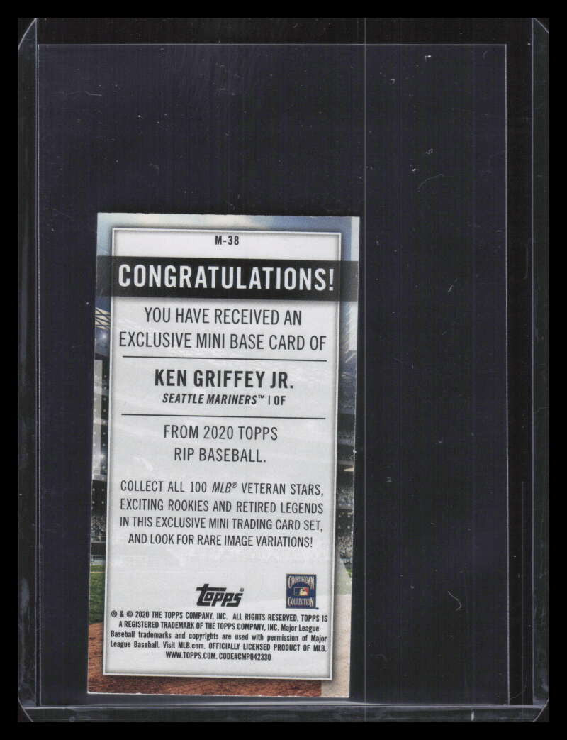 DELETE 131570 2020 Topps Rip Mini m38 Ken Griffey Jr. 18/50