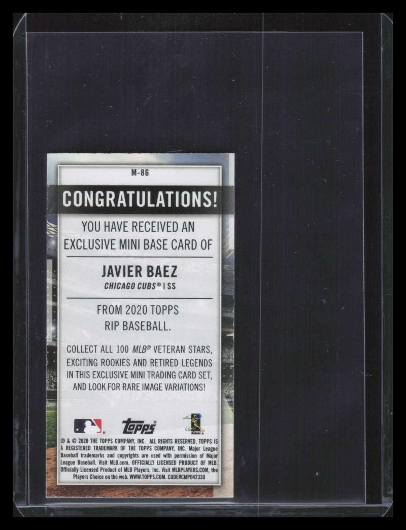 2020 Topps Rip Mini Blue m86 Javier Baez 7/10