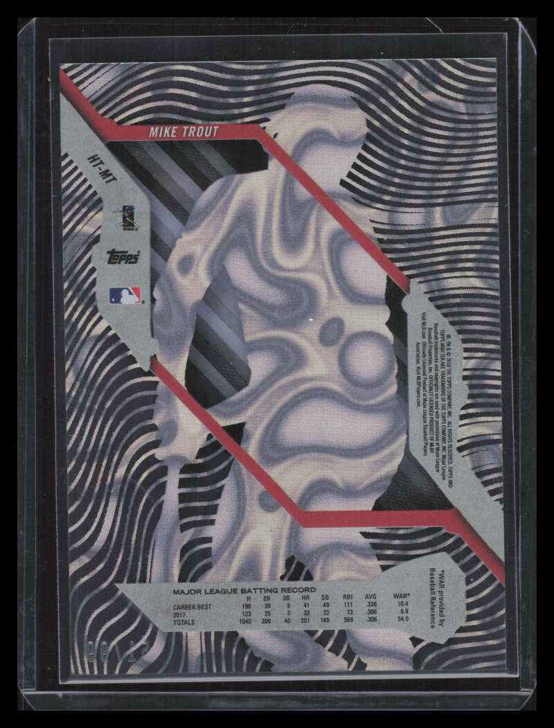 2018 Topps High Tek Magma Diffractors Green HTMT Mike Trout 51/99