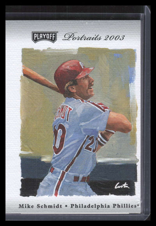 2003 Playoff Portraits Materials Silver 82 Mike Schmidt Jersey 17/50