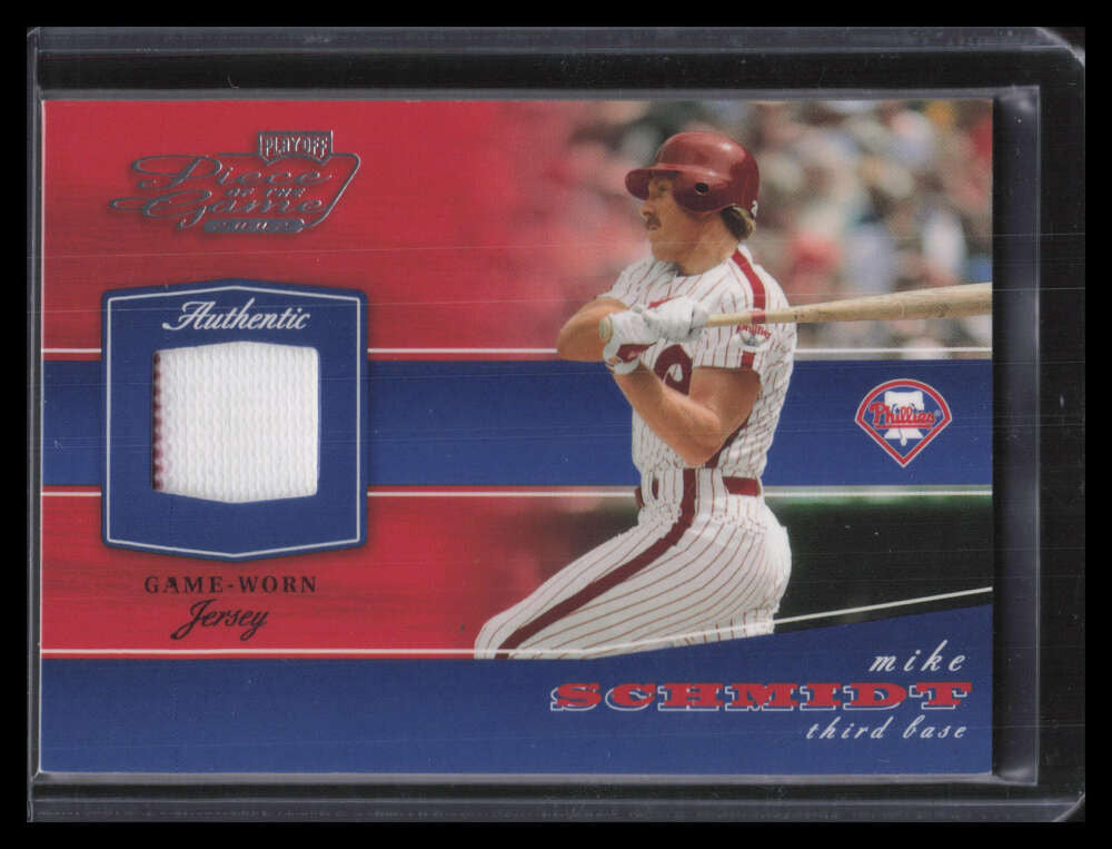 2002 Playoff Piece of the Game Materials 61c Mike Schmidt Jersey 35/50