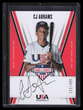 2019 USA Stars Stripes 18u Signatures Black Ink CJ Abrams Rookie Auto 252/499