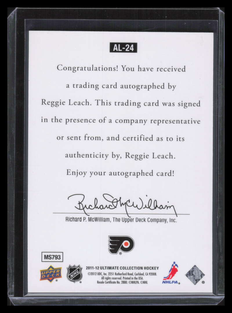 2011-12 Ultimate Collection 1997 Legends Autographs al24 Reggie Leach Auto