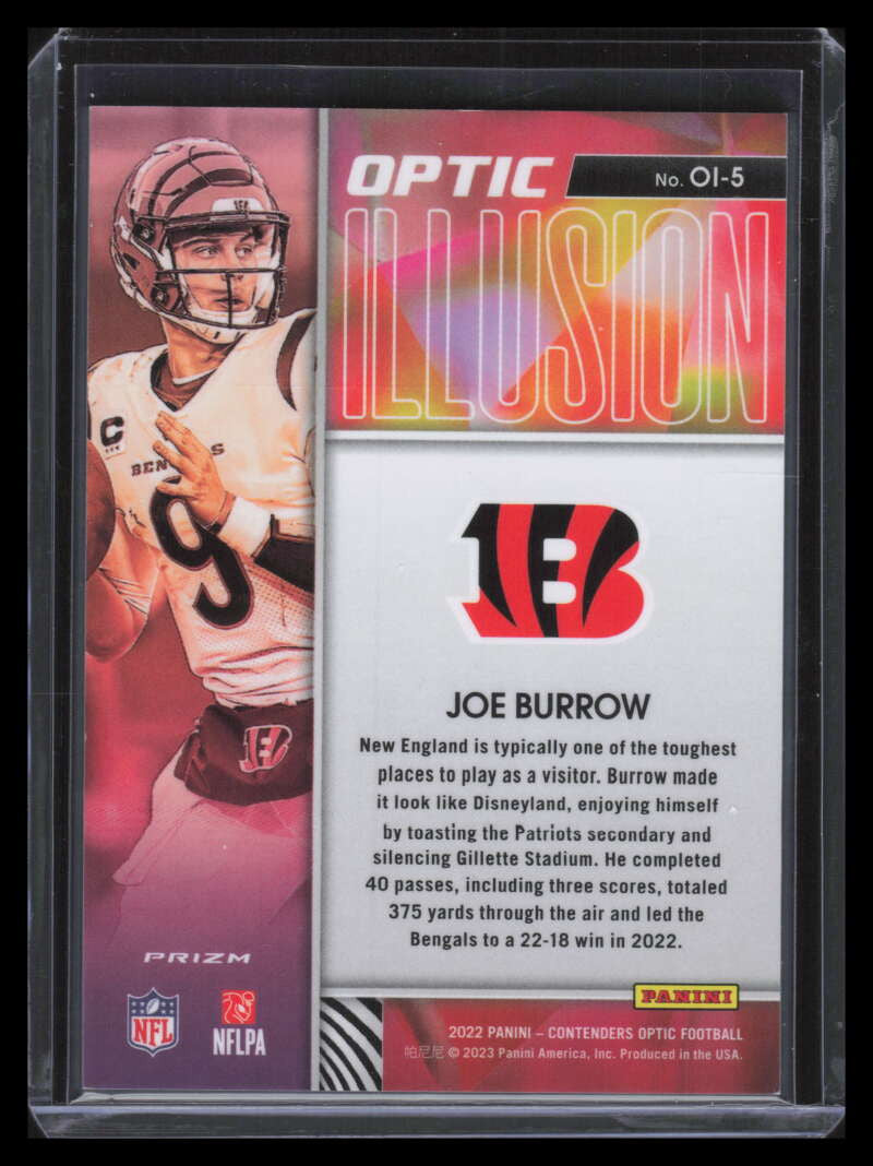 DELETE 131727 2022 Panini Contenders Optic Optic Illusion 5 Joe Burrow