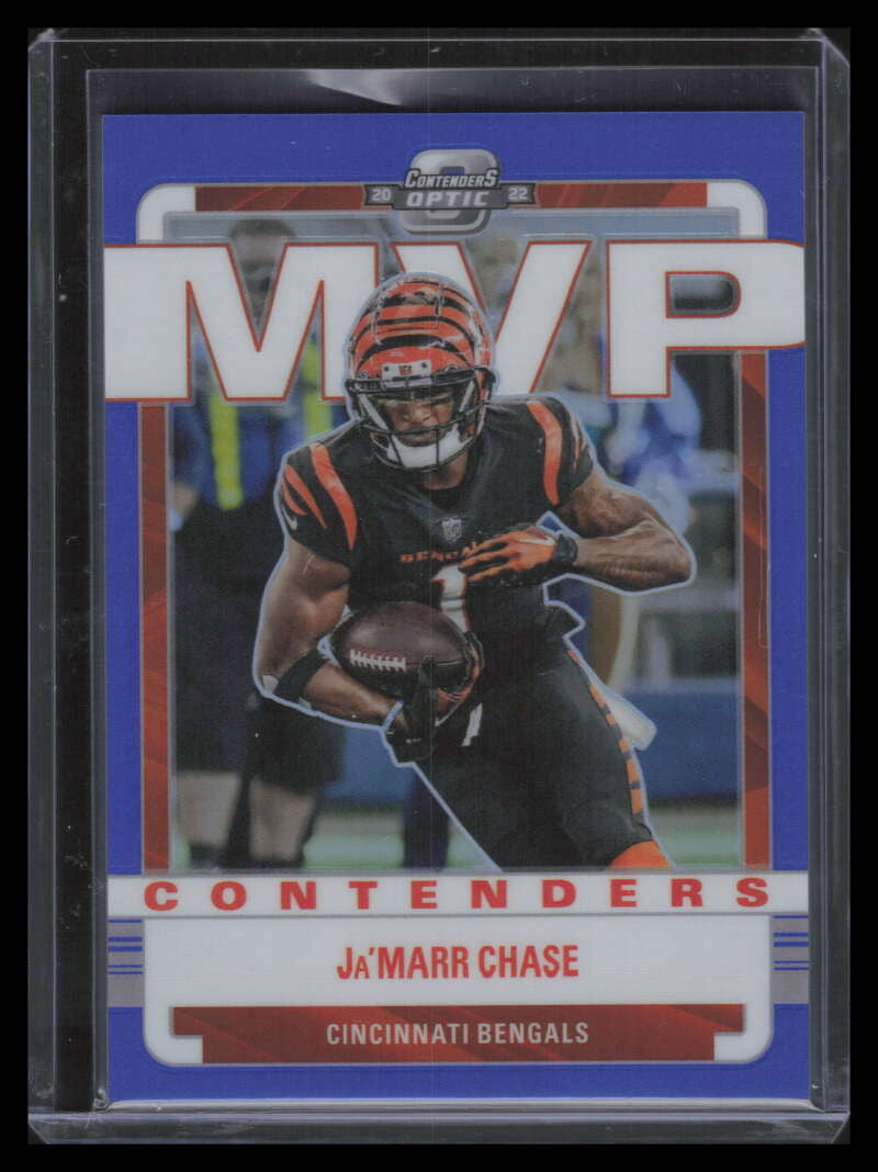 2022 Panini Contenders Optic MVP Contenders Blue 21 Ja'Marr Chase 46/99