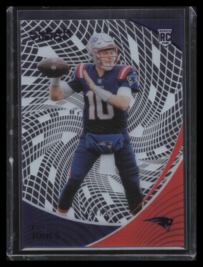DELETE 131746 2021 Panini Chronicles Clear Vision Rookies Blue 12 Mac Jones Rookie 34/99