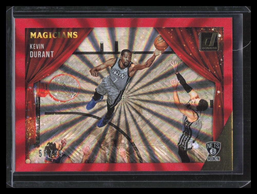 DELETE 131758 2021-22 Donruss Magicians Holo Red Laser 7 Kevin Durant 56/99