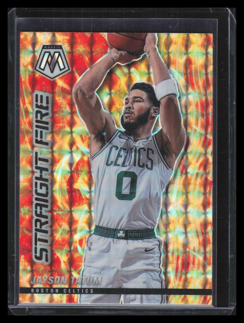 DELETE 131771 2020-21 Panini Mosaic Straight Fire 14 Jayson Tatum