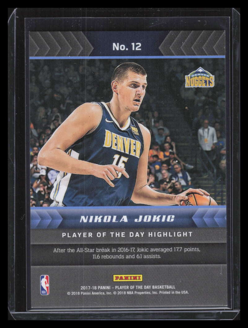2017-18 Panini Player of the Day Wind Chimes 12 Nikola Jokic 38/75