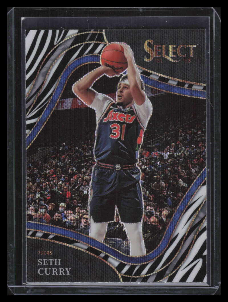 DELETE 131777 2021-22 Select Prizms Zebra Refractor 233 Seth Curry Courtside