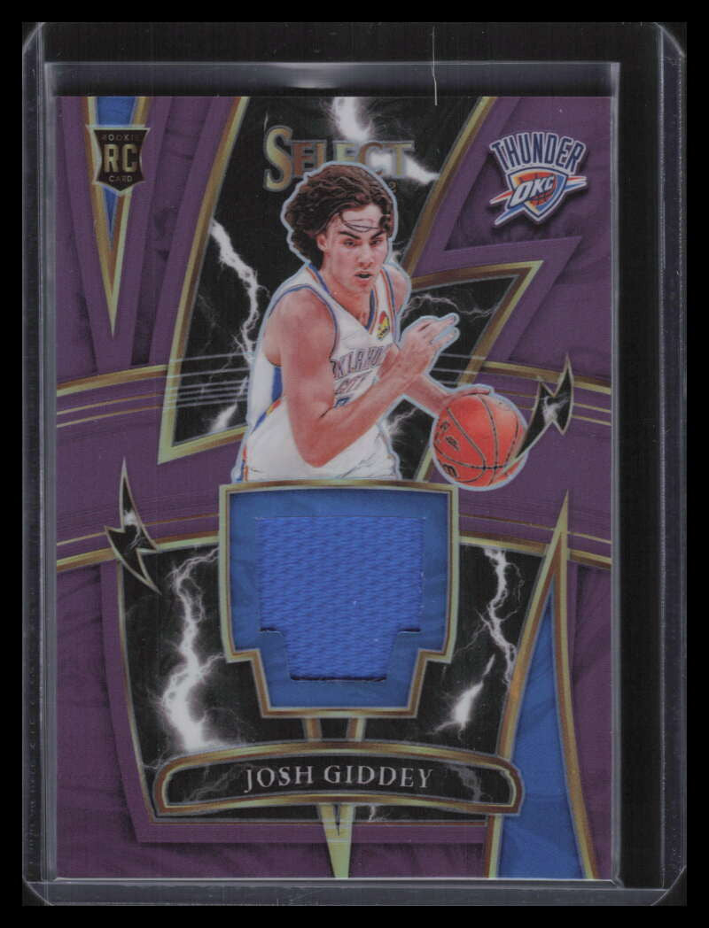 DELETE 131780 2021-22 Select Sparks Memorabilia Prizms Purple 5 Josh GiddeyRookie Jersey 55/99