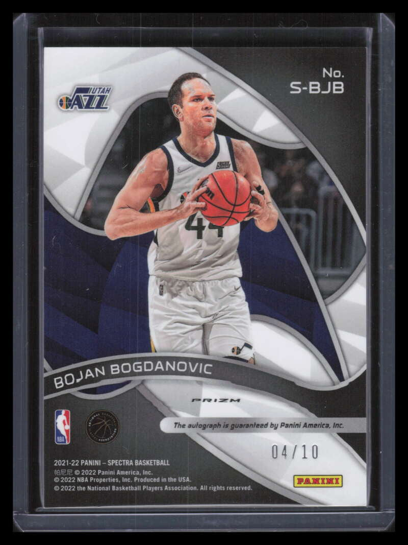 2021-22 Panini Spectra Signatures Gold 6 Bojan Bogdanovic Auto 4/10