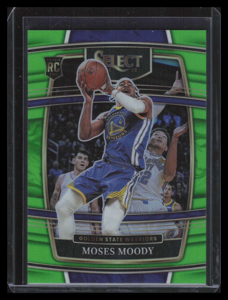 DELETE 131804 2021-22 Select Prizms Neon Green Refractor 62 Moses Moody Rookie 5/75