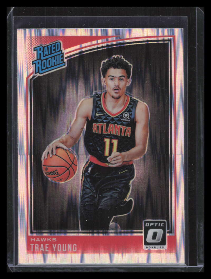 DELETE 131806 2018-19 Donruss Optic Shock Refractor 198 Trae Young RR Rated Rookie