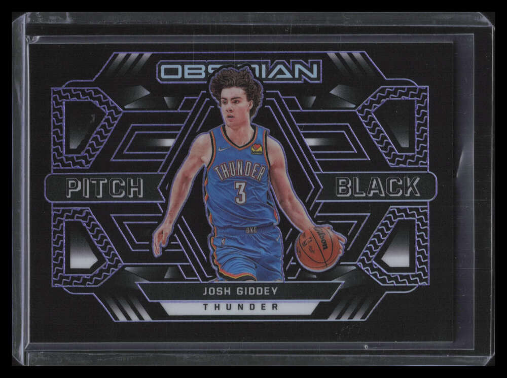 DELETE 131810 2021-22 Panini Obsidian Pitch Black Electric Purple 21 Josh Giddey Rookie 31/75