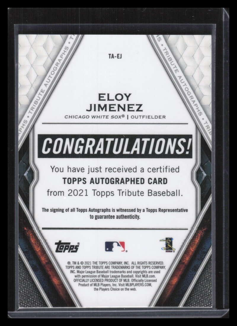 2021 Topps Tribute Autographs TAEJ Eloy Jimenez Auto 155/199
