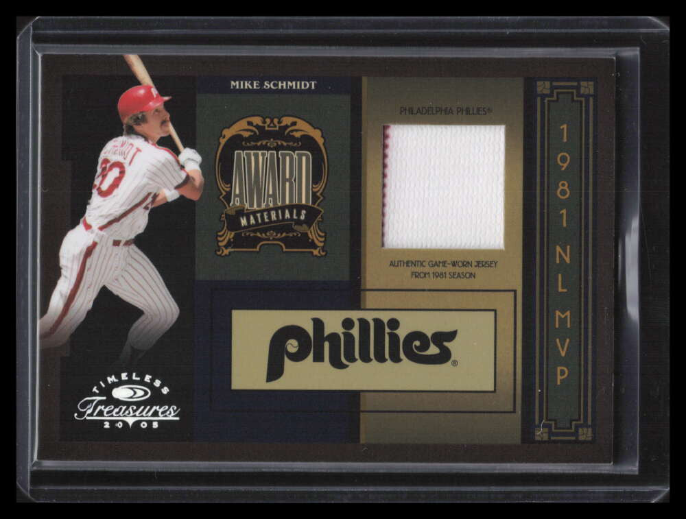 SOLD 131922 2005 Timeless Treasures Award Materials Year 12 Mike Schmidt Jersey 41/81
