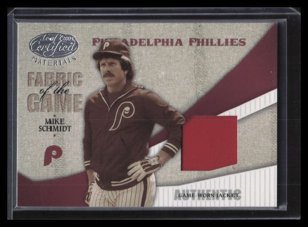2004 Leaf Certified Materials Fabric of the Game 80 Mike Schmidt Jacket 82/100