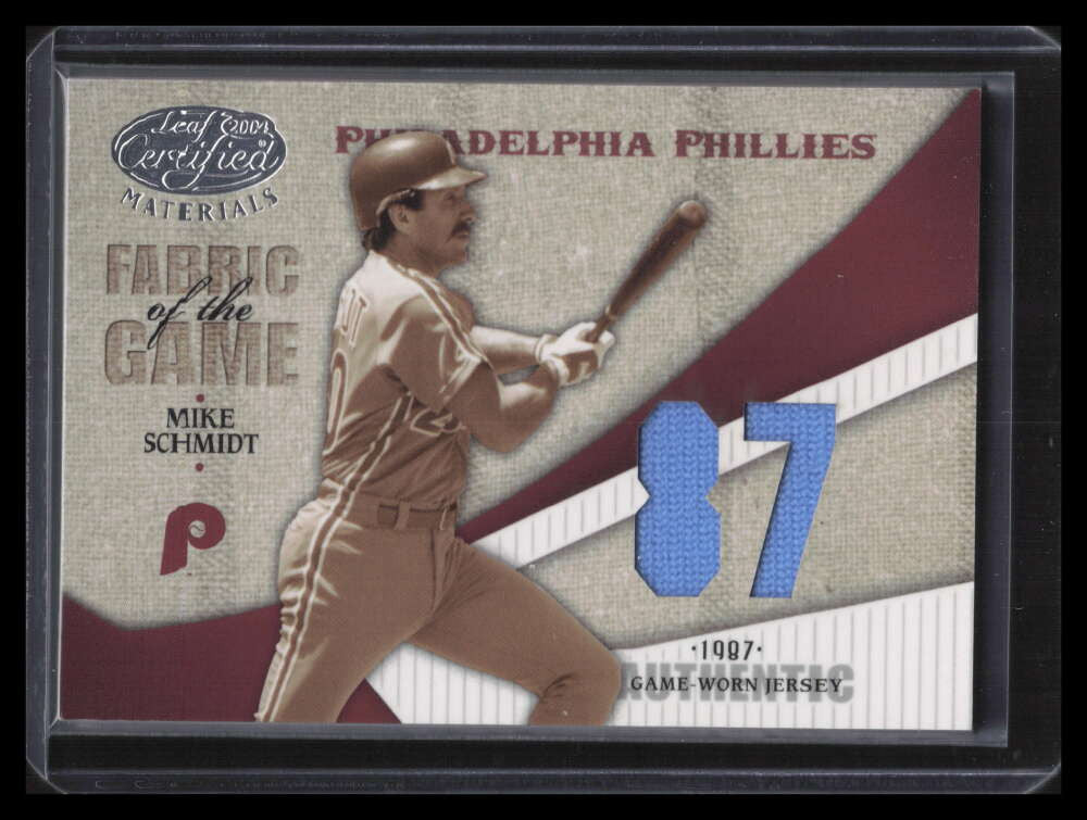 DELETE 131957 2004 Leaf Certified Fabric of the Game Jersey Year 78 Mike Schmidt Jersey 61/87