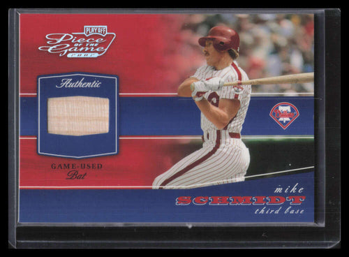 2002 Playoff Piece of the Game Materials Silver 61 Mike Schmidt Bat 82/100