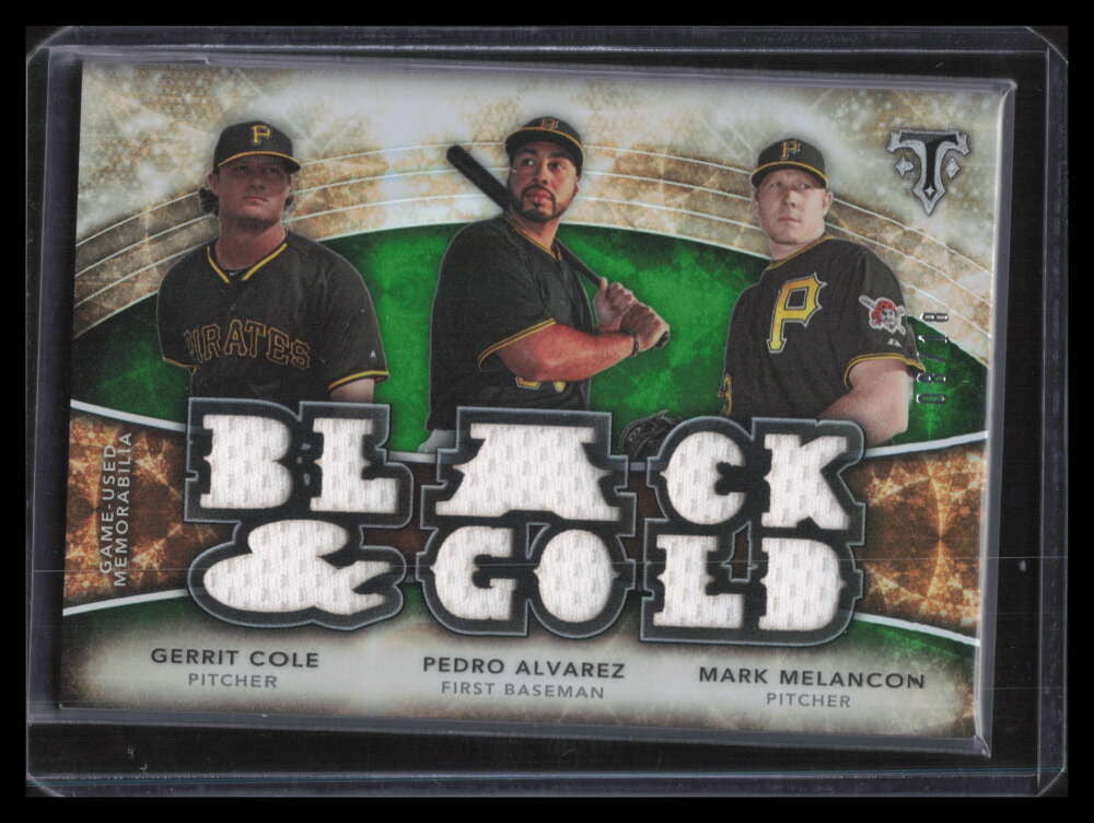 2015 Topps Triple Threads Relic Combos Alvarez Melancon Gerrit Cole Jersey 8/18