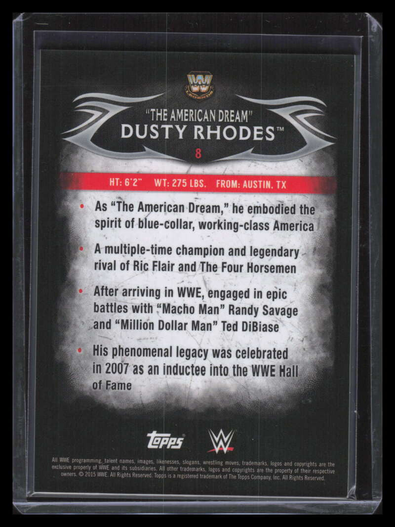 2015 Topps WWE Undisputed Purple 8 "The American Dream" Dusty Rhodes 45/50