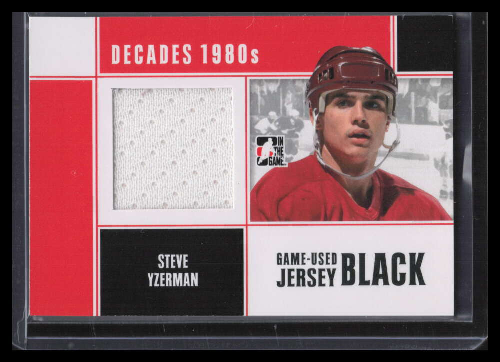 2010-11 ITG Decades 1980s Game Used Jerseys Black m73 Steve Yzerman Jersey /120