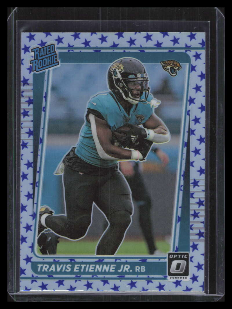 2021 Donruss Optic Stars Refractor 214 Travis Etienne Jr. RR Rated Rookie