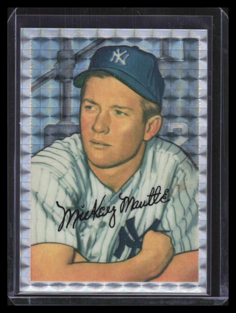 SOLD 132164 1996 Bowman's Best NNO Mickey Mantle 1952 Bowman Atomic Refractor Chromium