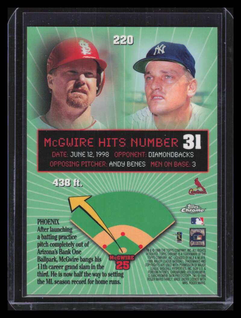 1999 Topps Chrome 220ae Mark McGwire HR 31