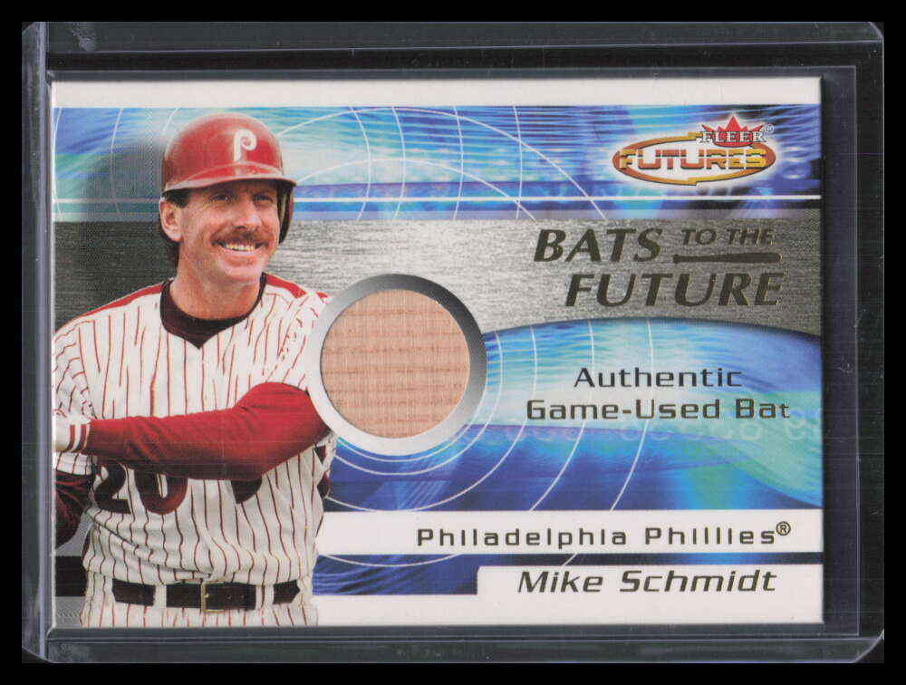 2001 Fleer Futures Bats to the Future Game Bat 20 Mike Schmidt Bat