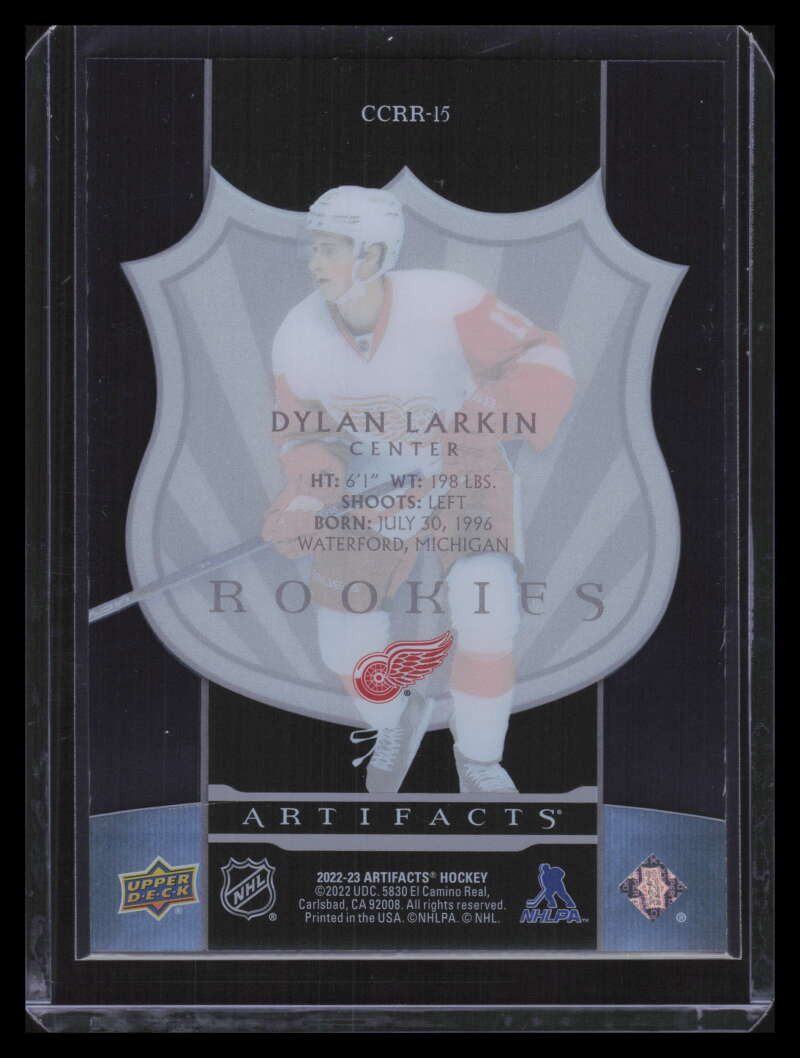 2022-23 Artifacts '05-06 Clear Cut Retro Rookies ccrr15 Dylan Larkin