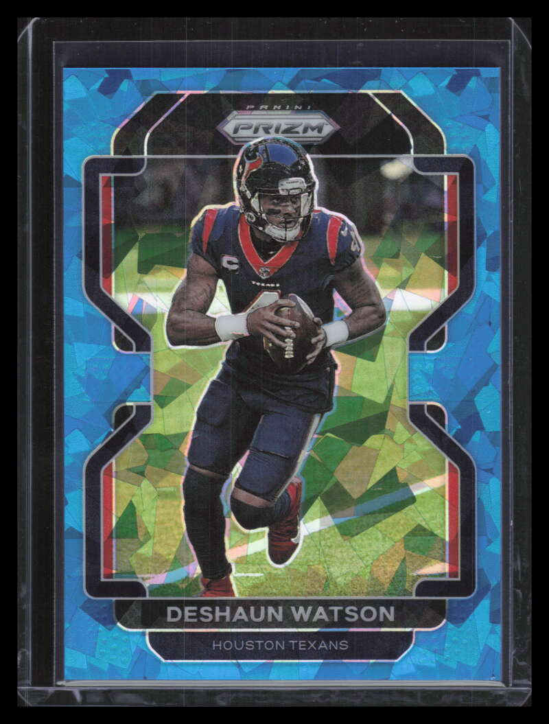 2021 Panini Prizm Prizms Blue Ice Refractor 36 Deshaun Watson 54/99