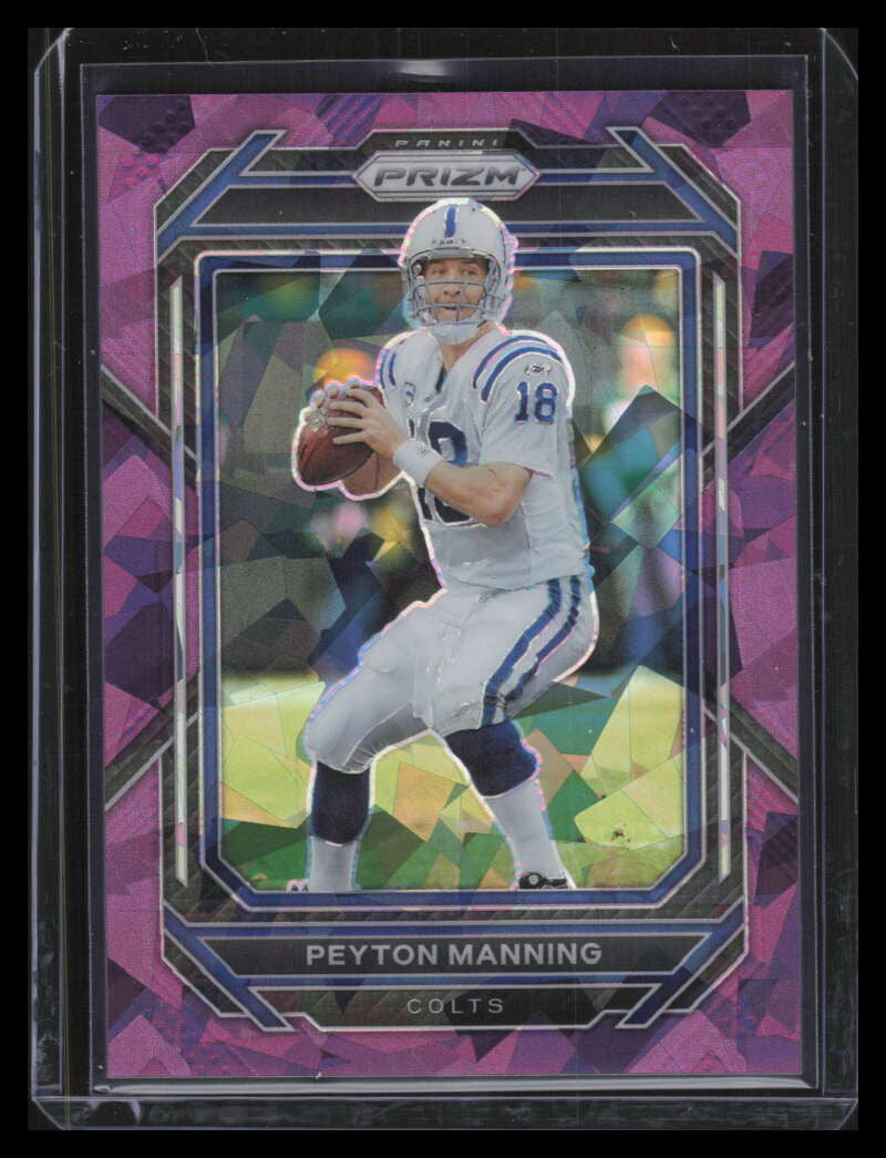 2022 Panini Prizm Prizms Purple Ice Refractor 129 Peyton Manning 122/225