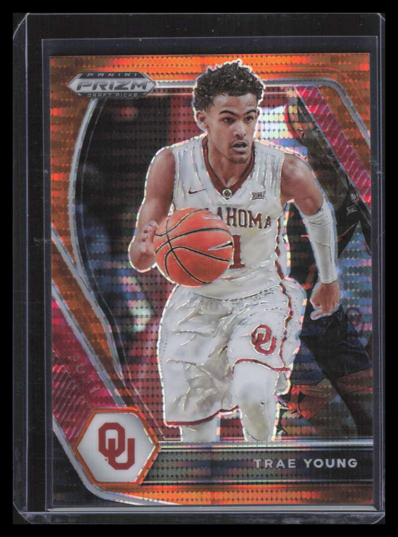 2021-22 Panini Prizm Draft Picks Prizms Orange Pulsar 78 Trae Young 28/49