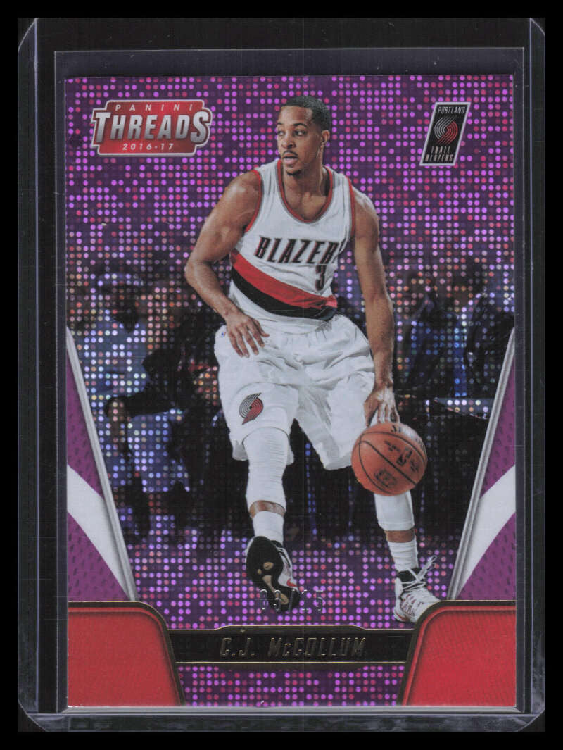 2016-17 Panini Threads Century Proof Dazzle Purple 49 C. J. McCollum 3/15