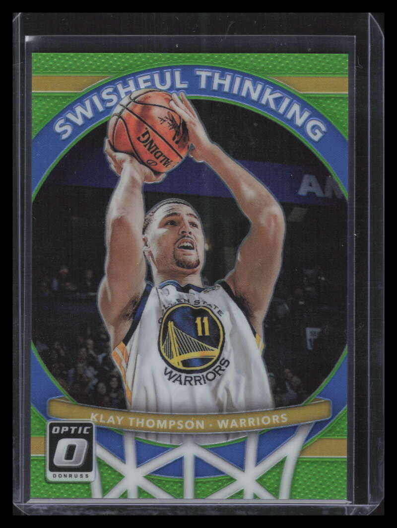 2017-18 Donruss Optic Swishful Thinking Lime Green 1 Klay Thompson 144/175