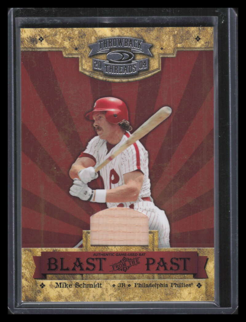 SOLD 132510 2004 Throwback Threads Blast From the Past Material 19 Mike Schmidt Bat 247/250