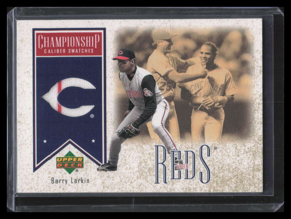 2002 Upper Deck Championship Caliber Swatch BL Barry Larkin Jersey