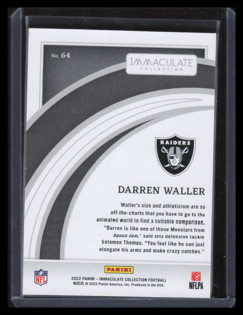 2022 Immaculate Collection Emerald 64 Darren Waller 6/23