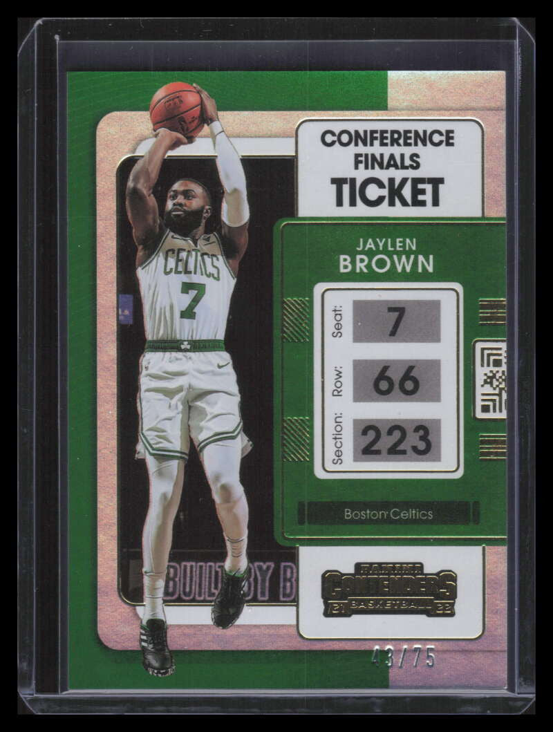 2021-22 Panini Contenders Conference Finals Ticket 34 Jaylen Brown 43/75