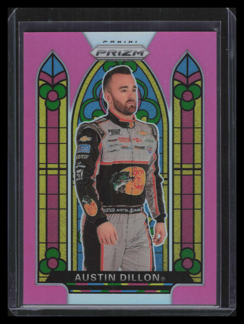 2020 Panini Prizm Prizms Pink Refractor 68 Austin Dillon SG 33/50 Stained Glass