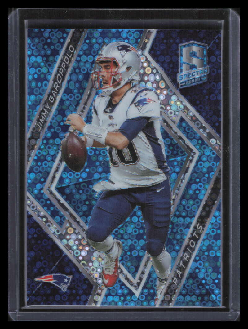 2018 Panini Spectra Neon Blue 2a Jimmy Garoppolo 26/75
