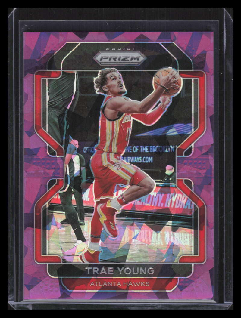 2021-22 Panini Prizm Prizms Purple Ice 26 Trae Young 132/149