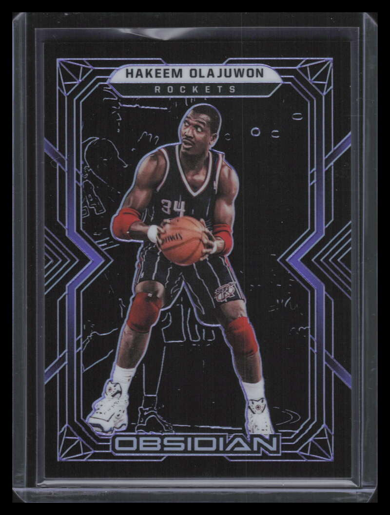 2021-22 Panini Obsidian Electric Etch Purple 147 Hakeem Olajuwon 68/99