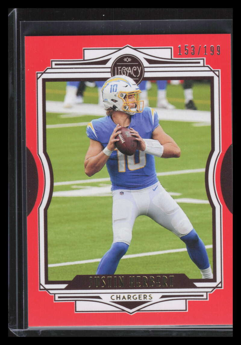 2021 Panini Legacy Orange 43 Justin Herbert 153/199