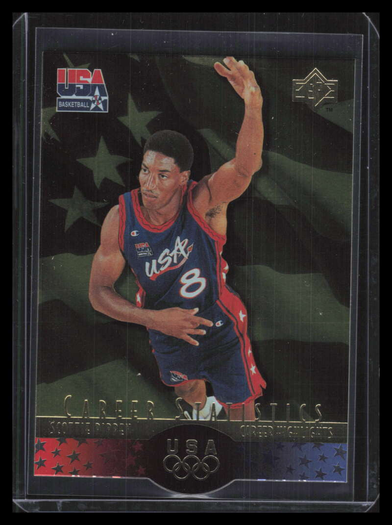 1996 Upper Deck USA SP Career Statistics Gold s7 Scottie Pippen