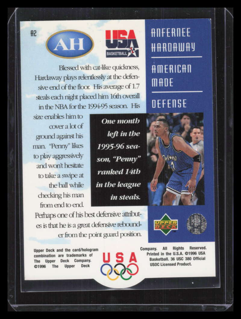 1996 Upper Deck USA Anfernee Hardaway American Made a2 Anfernee Hardaway